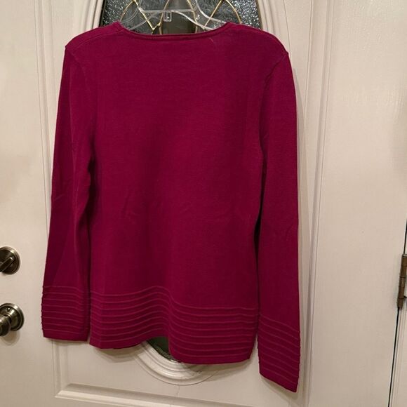 Marble 100% Cotton Luxury Feel Women's Magenta Top - M - NWT - Picture 6 of 7